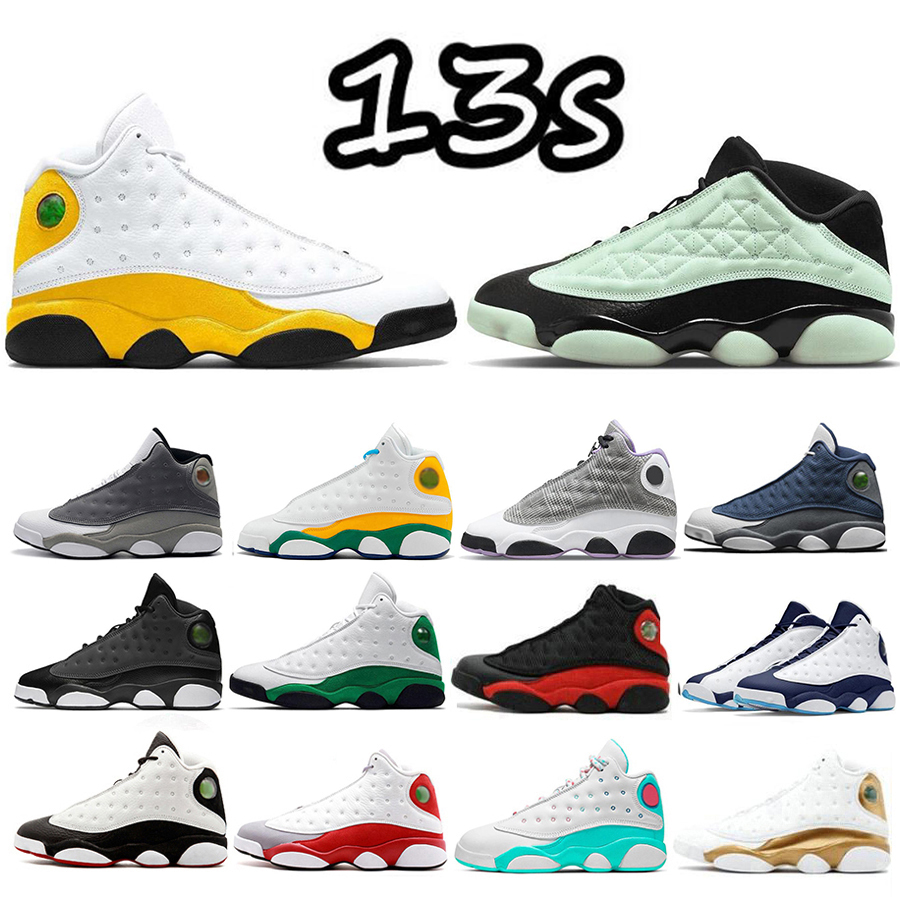2023 New 13 13s Mens Basketball Shoes Sneakers Houndstooth Singles Day Dark Powder Blue Starfish Flint Chicago Island Hyper Royal DMP W Nemj, Barons