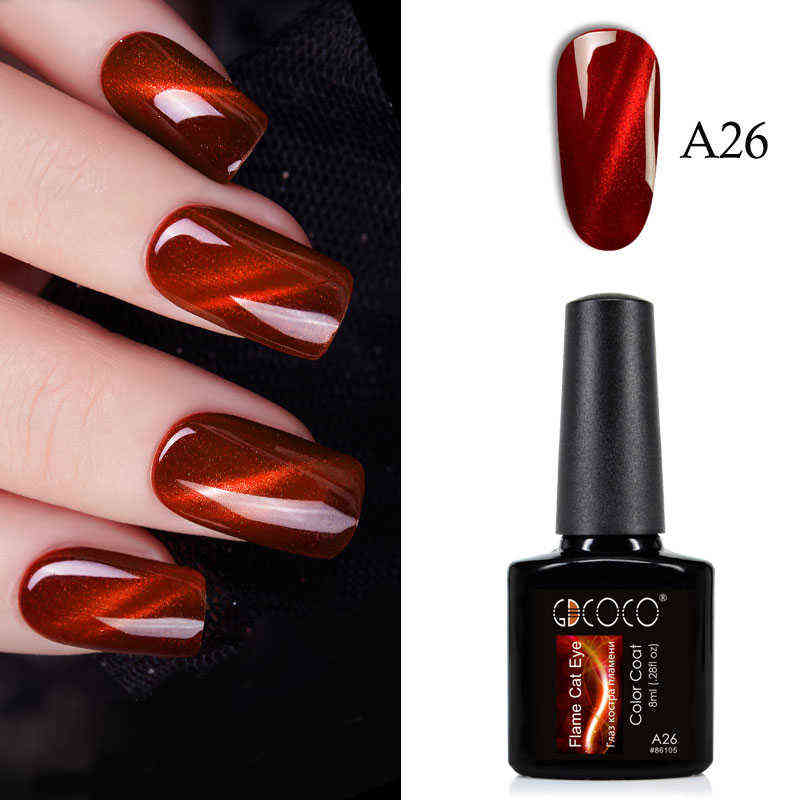 NXY Nail Gel Gdcoco 3d Flame Color Cat Eye Glitter Polish Soak Off Uv Led Magentic Magic Effect Lacquer 0328