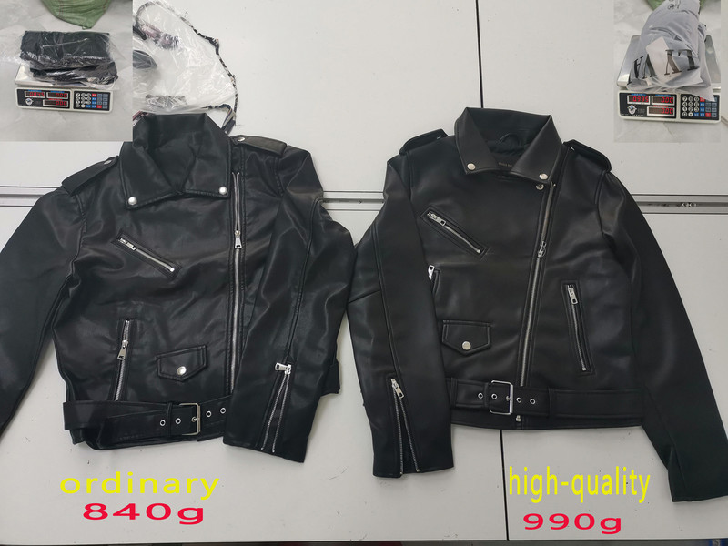 FMFSSOM Spring Autumn Women Zippers V-neck Faux Leather Jacket Minimalist Neutral Style Brown Motorcycle Jacket PU Streetwear 220817