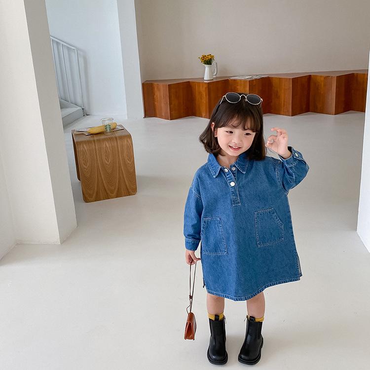 Girl's Dresses Autumn Fashion Girls Oversized Denim 1-7 Years Kids Cute Loose Long-sleeved Casual DressGirl's, Blue
Girl's Dresses Autumn Fashion Girls Oversized Denim 1-7 Years Kids Cute Loose Long-sleeved Casual DressGirl's, Blue