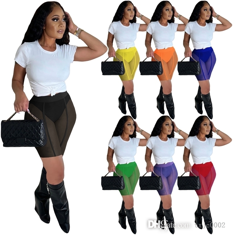 Womens Yoga Pants Designer Clothing Sexy Mesh Nightclub Perspective Casual Tight Capris Shorts With Underwear, Red
Womens Yoga Pants Designer Clothing Sexy Mesh Nightclub Perspective Casual Tight Capris Shorts With Underwear, Red