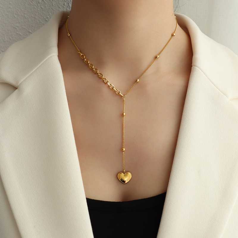 Pendant Necklaces 316L Stainless Steel 2022 Fashion Upscale Jewelry Heart Tassel Charms Beaded Thick Chain Choker Pendants For Women
Pendant Necklaces 316L Stainless Steel 2022 Fashion Upscale Jewelry Heart Tassel Charms Beaded Thick Chain Choker Pendants For Women