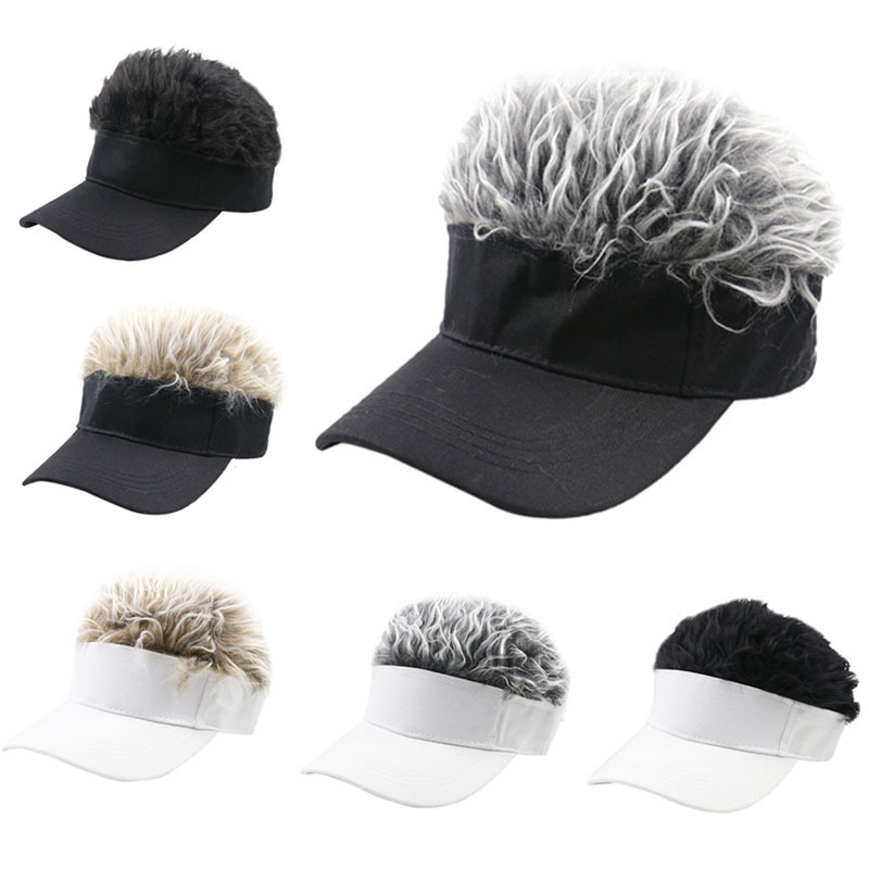 Men's and women's fake hair creative performance wig baseball cap hip-hop sunshade golf cap funny peaked sun hat, Grey
Men's and women's fake hair creative performance wig baseball cap hip-hop sunshade golf cap funny peaked sun hat, Grey