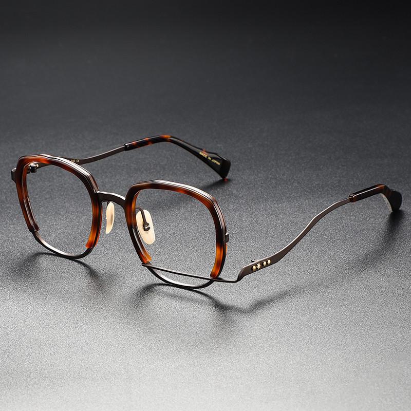 Fashion Sunglasses Frames Irregular Stitching Myopia Glasses Customized Degree Japanese Handmade Large Frame Plate Foot Cover Pure Titanium
Fashion Sunglasses Frames Irregular Stitching Myopia Glasses Customized Degree Japanese Handmade Large Frame Plate Foot Cover Pure Titanium