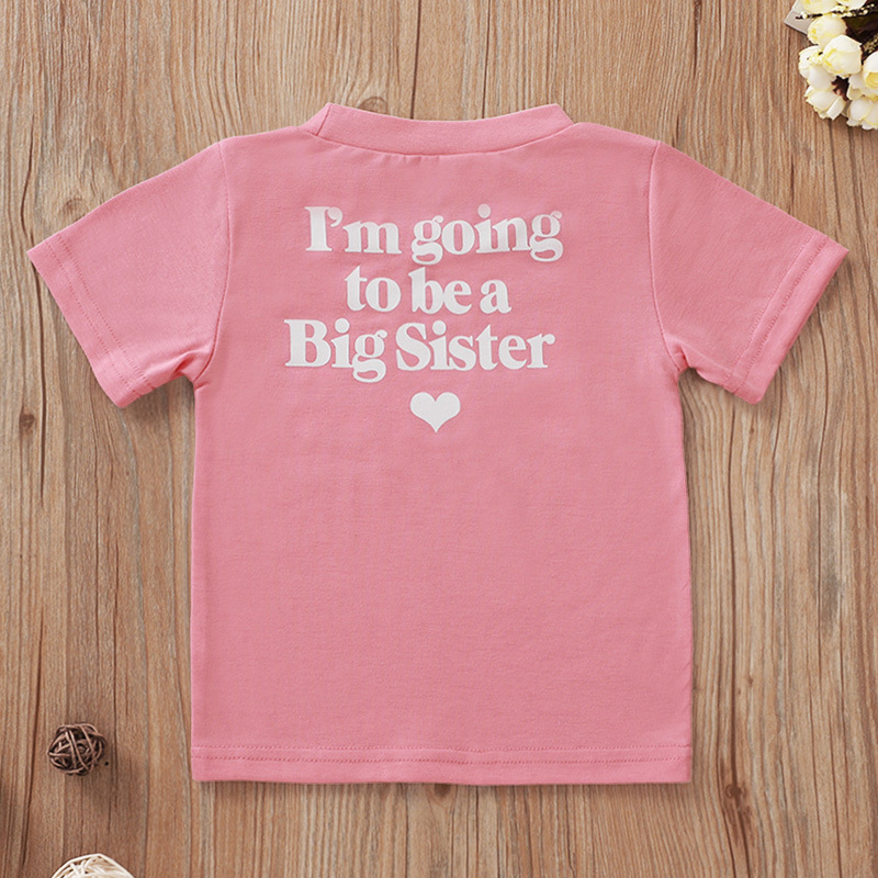 Baby Big Sister Girl Shirt Clothes Cotton Kid Girls Summer Child T Tops For Kids Funny Tee shirt 220620