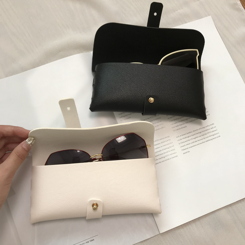 Glasses Case Women Leather Soft Bag Fashion Portable Sunglasses Box Accessories 220812