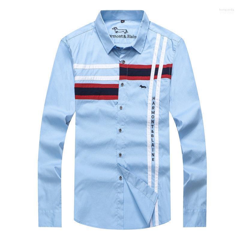 Men's Casual Shirts Business Patchwork Men's Long Sleeve Shirt Men Harmont Blaine Embroidery Cotton Dress -XXLMen's Hora22, Blue
Men's Casual Shirts Business Patchwork Men's Long Sleeve Shirt Men Harmont Blaine Embroidery Cotton Dress -XXLMen's Hora22, Blue