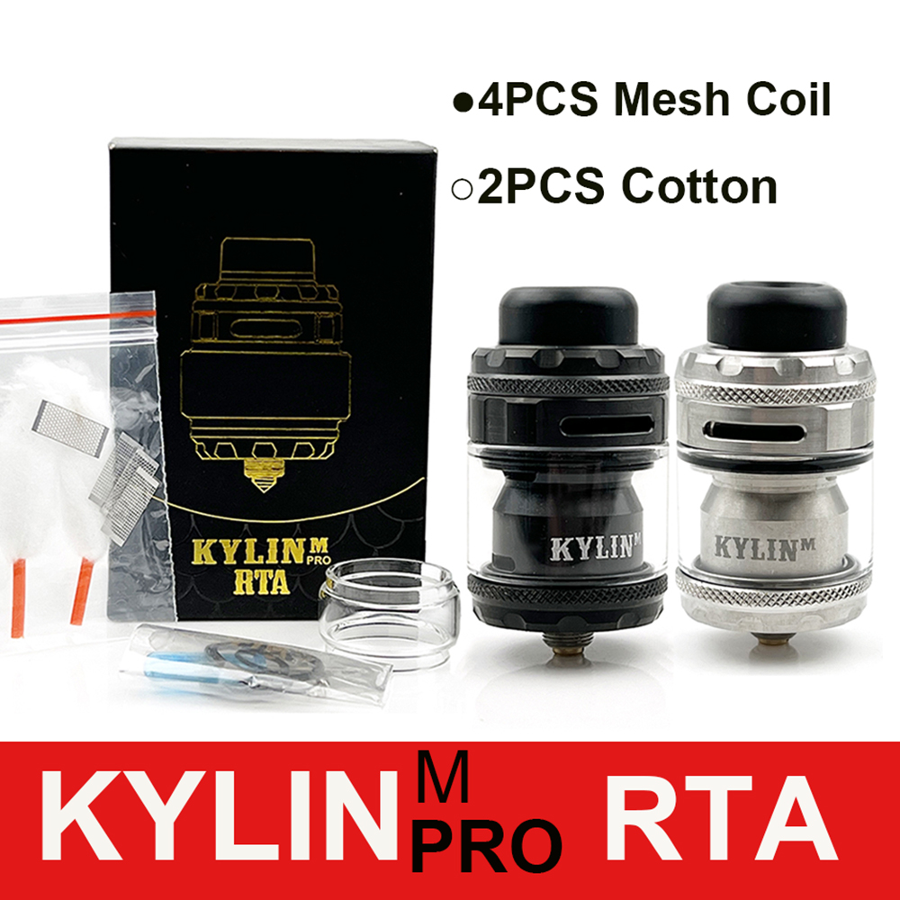 

Kylin M PRO RTA 24mm Atomizer with DIY Cotton MESH Coils Rebuildable Top Airflow Airflow Tank