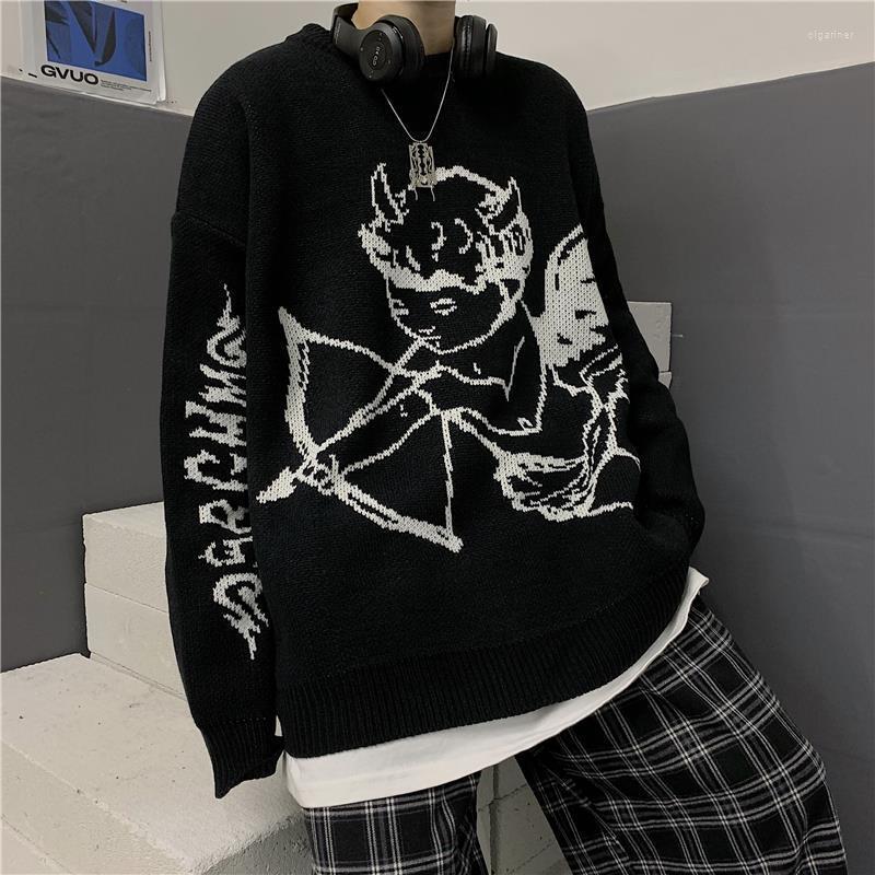 Men's Sweaters Casual Women Streetwear Knitted Pullover Angel Print Fashion Hip Hop Spring Autumn Harajuku Oversized Outwear JumpersMen's Ol, Black
Men's Sweaters Casual Women Streetwear Knitted Pullover Angel Print Fashion Hip Hop Spring Autumn Harajuku Oversized Outwear JumpersMen's Ol, Black