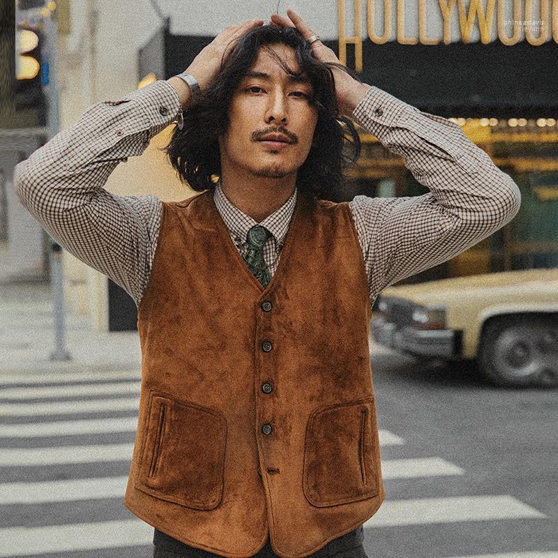 Men's Vests Men Vest American Retro Deerskin Tooling Autumn And Winter Heavy Casual Suit Distressed Overalls Suits Phin22, Yellow
Men's Vests Men Vest American Retro Deerskin Tooling Autumn And Winter Heavy Casual Suit Distressed Overalls Suits Phin22, Yellow