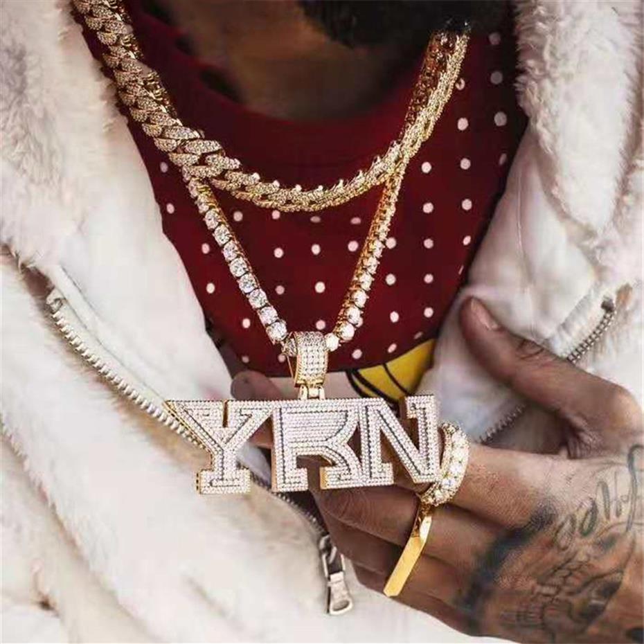 Hip hop migos YRN Pendant Necklace Iced Out Full Zircon Gold Silver Color Plated Men Halloween Party Jewelry Gift172e
Hip hop migos YRN Pendant Necklace Iced Out Full Zircon Gold Silver Color Plated Men Halloween Party Jewelry Gift172e