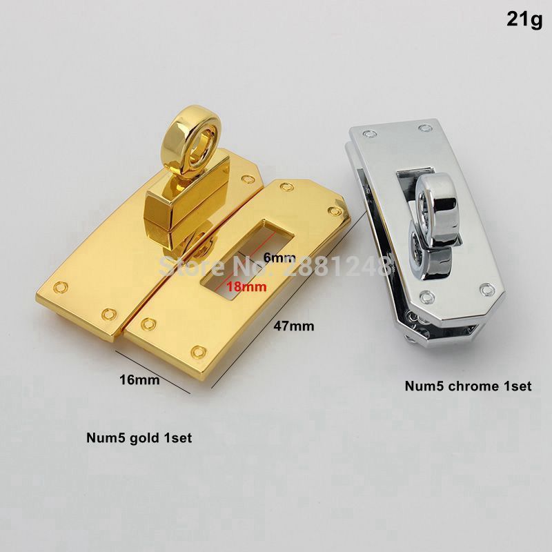 Rectangle Eyelets Hanger for Bags Hardware Wholesale Fashion a Set of Locks Fittings Woman Bag Handbags Purse 220610