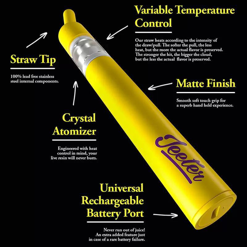 Popular JEETER Juice Live Resin Rechargeable E Cigarette Device Disposable Vape Pen 0.5g 1g 180mah Thick Oil Atomizer Carts Vaporizer pens 
Popular JEETER Juice Live Resin Rechargeable E Cigarette Device Disposable Vape Pen 0.5g 1g 180mah Thick Oil Atomizer Carts Vaporizer pens