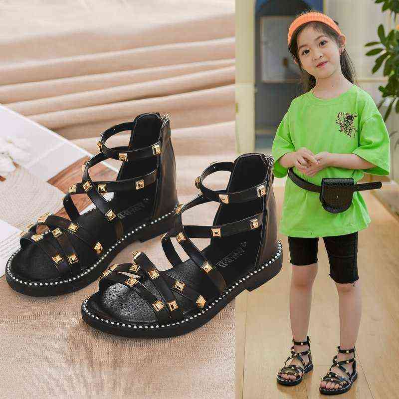 Girls Sandals Summer New Korean Children Toddler Roman Hollow Rivet Sandals Kids Non-slip Zip Shoes Middle Big Child Shoe Baby G220418, Black
Girls Sandals Summer New Korean Children Toddler Roman Hollow Rivet Sandals Kids Non-slip Zip Shoes Middle Big Child Shoe Baby G220418, Black