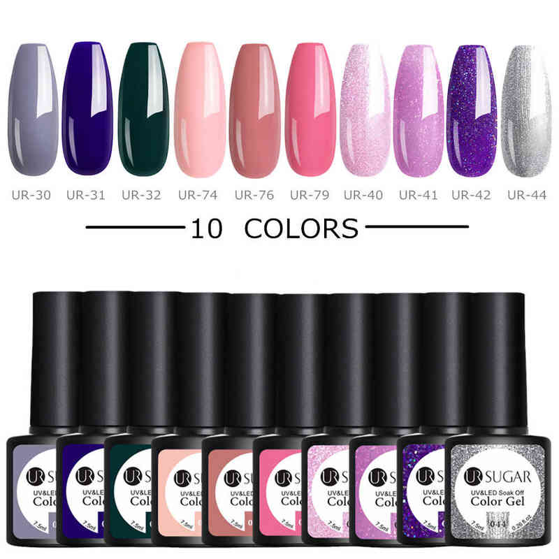 NXY Nail Gel 10pcs Lot Color Polish Set 122 Colors Semi Permanent Uv Led Varnish Soak Off Lacquers Base Top 0328