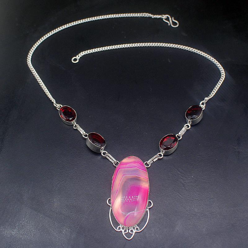 Chains Hermosa Jewelry Elegant Botswana Agate Red Garnet Unique Silver Color Chain Necklace For Women Ladies Gift 20224960Chains
Chains Hermosa Jewelry Elegant Botswana Agate Red Garnet Unique Silver Color Chain Necklace For Women Ladies Gift 20224960Chains