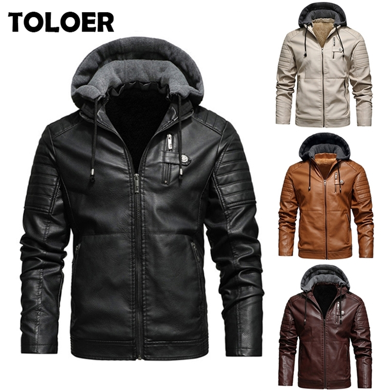 Men's Fleece Liner PU Leather Jackets Coats with Hood Autumn Winter Casual Motorcycle Jacket For Men Windbreaker Biker Jackets 220406, Fx1002black
Men's Fleece Liner PU Leather Jackets Coats with Hood Autumn Winter Casual Motorcycle Jacket For Men Windbreaker Biker Jackets 220406, Fx1002black