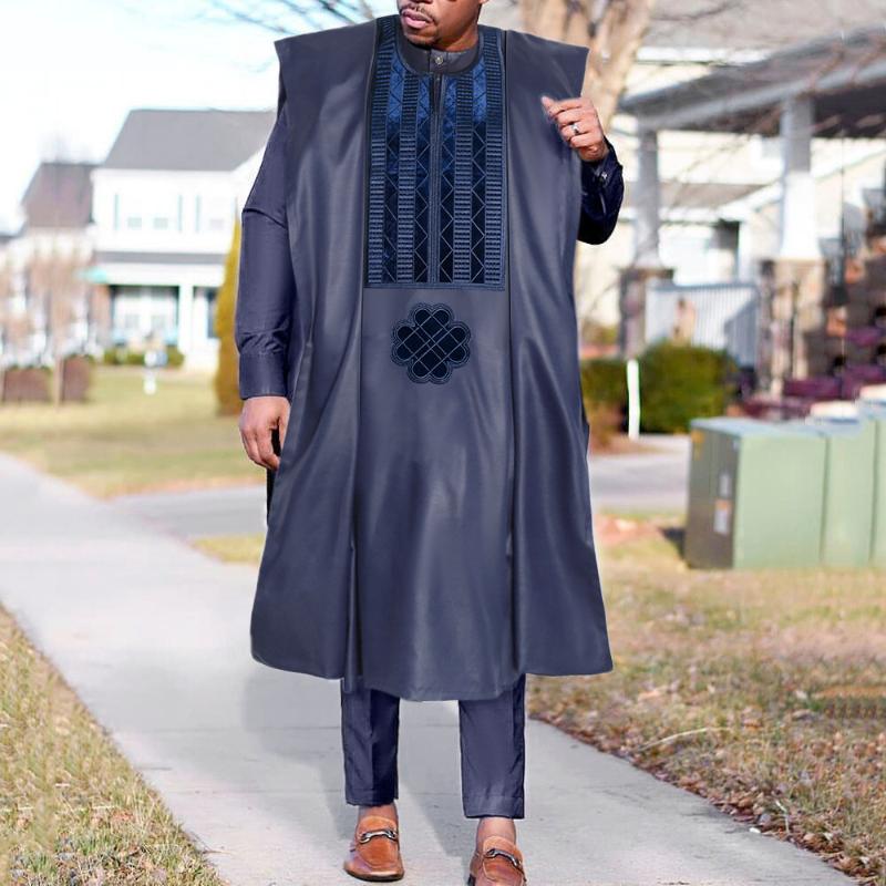Ethnic Clothing H&D African Clothes For Men Traditional Wedding Party Muslim Agbada Shirt Pant Suit 3 PCS Set Boubou Africain Man SetsEt
Ethnic Clothing H&D African Clothes For Men Traditional Wedding Party Muslim Agbada Shirt Pant Suit 3 PCS Set Boubou Africain Man SetsEt