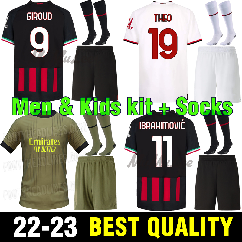 IBRAHIMOVIC 22 23 soccer jersey AC MILANS GIROUD R. LEAO BENNACER KESSIE ROMAGNOLI CALHANOGLU TONALI REBIC 2022 2023 football shirt maillot men kids kit away
IBRAHIMOVIC 22 23 soccer jersey AC MILANS GIROUD R. LEAO BENNACER KESSIE ROMAGNOLI CALHANOGLU TONALI REBIC 2022 2023 football shirt maillot men kids kit away