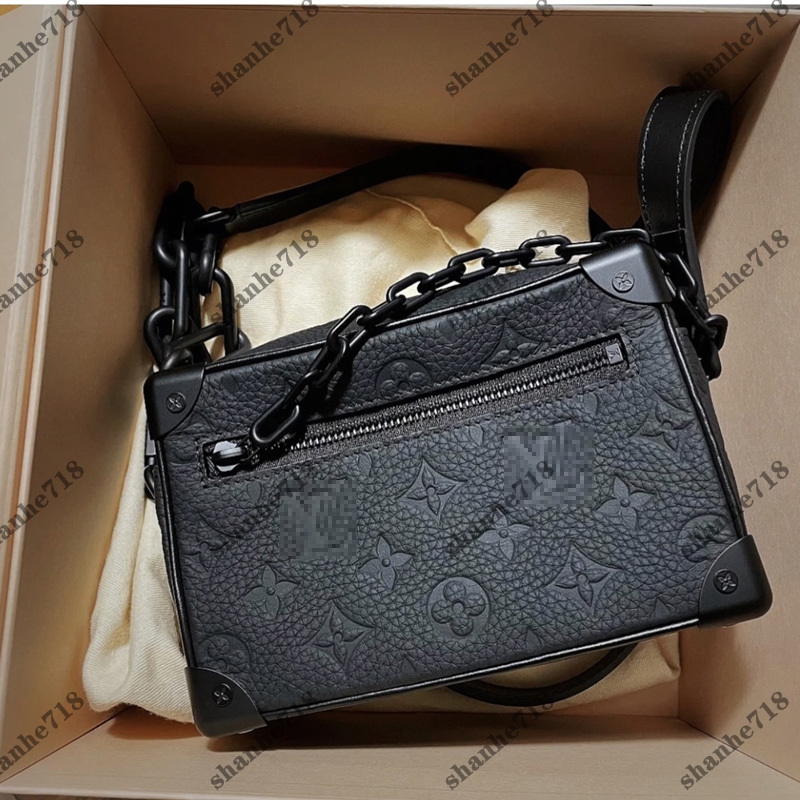 Real Cowhide Mini Soft Trunk Black Emboss Messenger Bag Men Women Shoulder Crossbody Bags Lady Purses Designer Luxury Handbags Chain Clutch Wallets, Bubble paper package
Real Cowhide Mini Soft Trunk Black Emboss Messenger Bag Men Women Shoulder Crossbody Bags Lady Purses Designer Luxury Handbags Chain Clutch Wallets, Bubble paper package