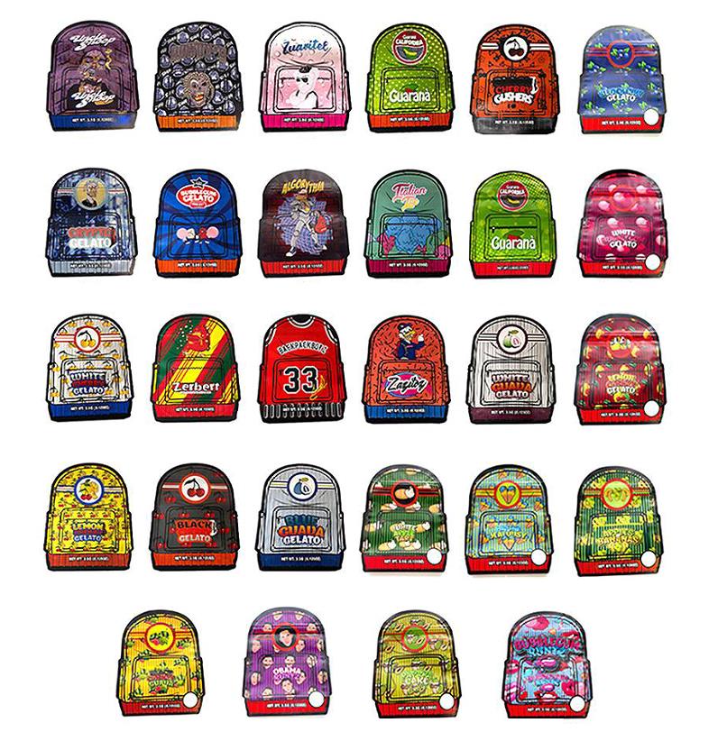 Irregular Unique shape Mylar Bag 3.5g backpack boyz italian cherry gelato zerbert house jungle boys white runty sushi Special shaped bags
Irregular Unique shape Mylar Bag 3.5g backpack boyz italian cherry gelato zerbert house jungle boys white runty sushi Special shaped bags