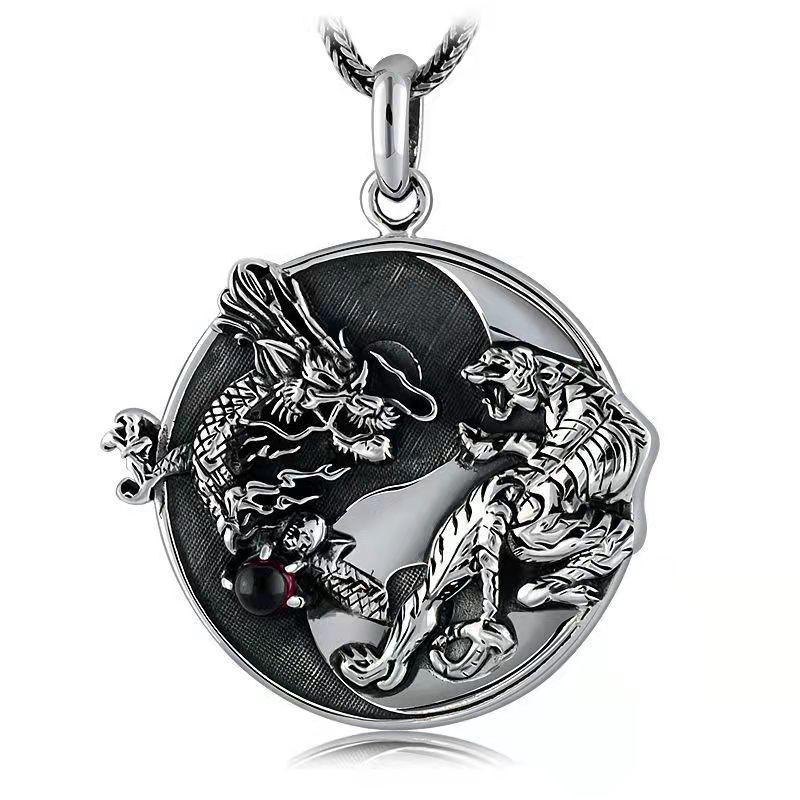 Pendant Necklaces Fashion Domineering Dragon Tiger Yin Yang Tai Chi Necklace For Men Trend Punk Style Jewelry GiftPendant
Pendant Necklaces Fashion Domineering Dragon Tiger Yin Yang Tai Chi Necklace For Men Trend Punk Style Jewelry GiftPendant
