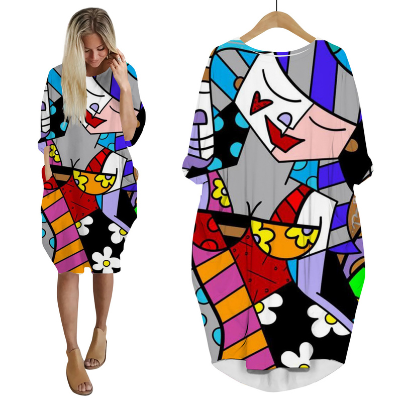 Fashion Polynesian Tiare Flower Dress 3D Printed Long Sleeve Streetwear Harajuku Female Casual Style Women Pocket Dresses W220616