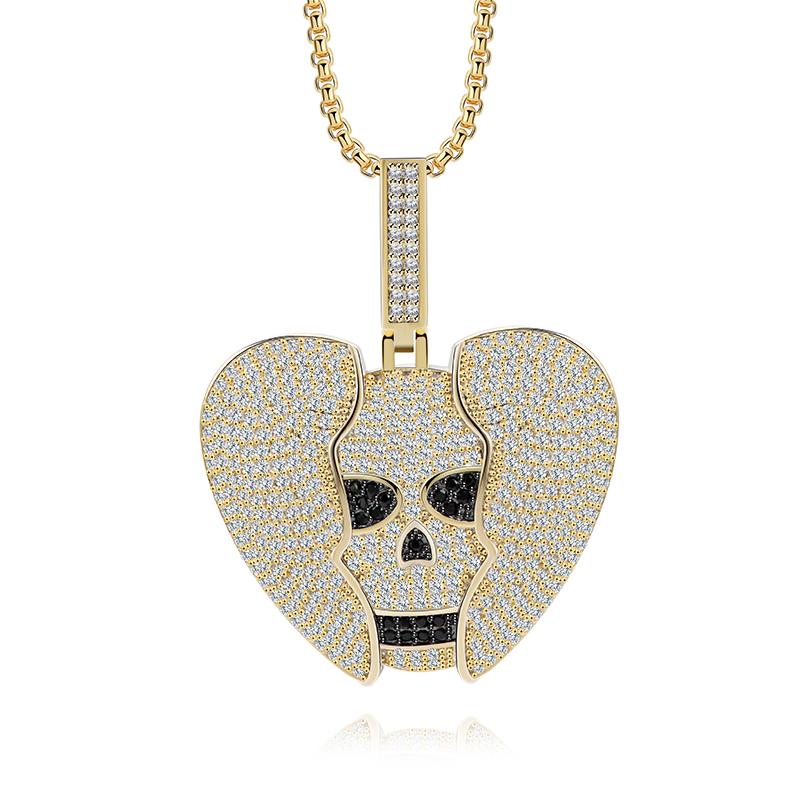 Pendant Necklaces Meirenpeizi Exquisite Temperament Fashion Heart-shaped Demon Golden Color Necklace Copper Zircon Ladies Neutral Jewelry
Pendant Necklaces Meirenpeizi Exquisite Temperament Fashion Heart-shaped Demon Golden Color Necklace Copper Zircon Ladies Neutral Jewelry