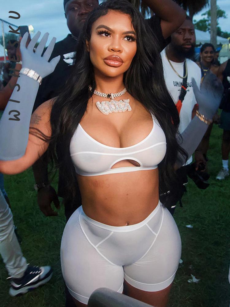 Women' Tracksuits Two Piece Set 2022 Summer Women Sexy Mesh Perspective Hollowed Out Sleeveless Crop Top Hip Wrap Shorts OutfitsWomen, White
Women' Tracksuits Two Piece Set 2022 Summer Women Sexy Mesh Perspective Hollowed Out Sleeveless Crop Top Hip Wrap Shorts OutfitsWomen, White