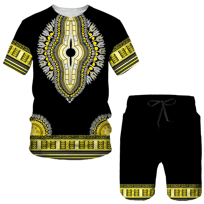 Summer Colorful African Dashiki T-shirtPants Suit Men's Casual 3D Print Ethnic Folk-custom Male 2Pcs Short Sleeve Tracksuit Set 220615, T shirt-6
Summer Colorful African Dashiki T-shirtPants Suit Men's Casual 3D Print Ethnic Folk-custom Male 2Pcs Short Sleeve Tracksuit Set 220615, T shirt-6