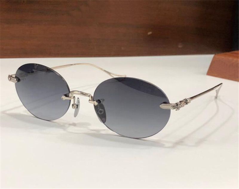 Vintage fashion design sunglasses SINNERGASM-B small round rimless frame retro simple style high-end uv400 protective glasses