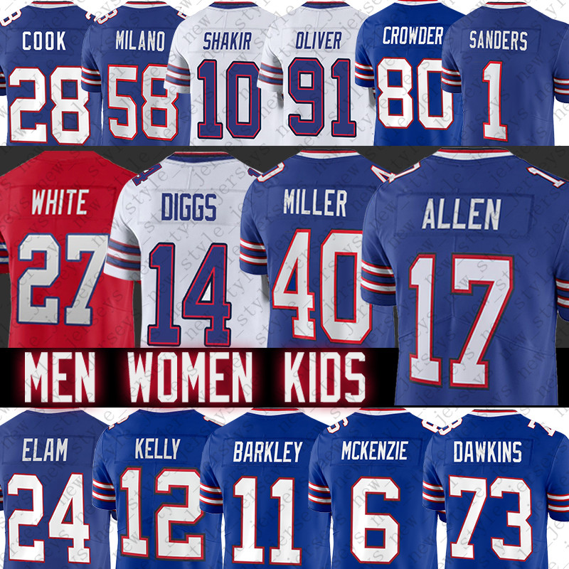 17 Josh Allen Football Jerseys Billes 14 Stefon Diggs Kaiir Elam Von Miller Zack Moss Poyer Micah Hyde Gabriel Marquez Dion Dawkins Jamison Crowder Matt Barkley, Men
17 Josh Allen Football Jerseys Billes 14 Stefon Diggs Kaiir Elam Von Miller Zack Moss Poyer Micah Hyde Gabriel Marquez Dion Dawkins Jamison Crowder Matt Barkley, Men