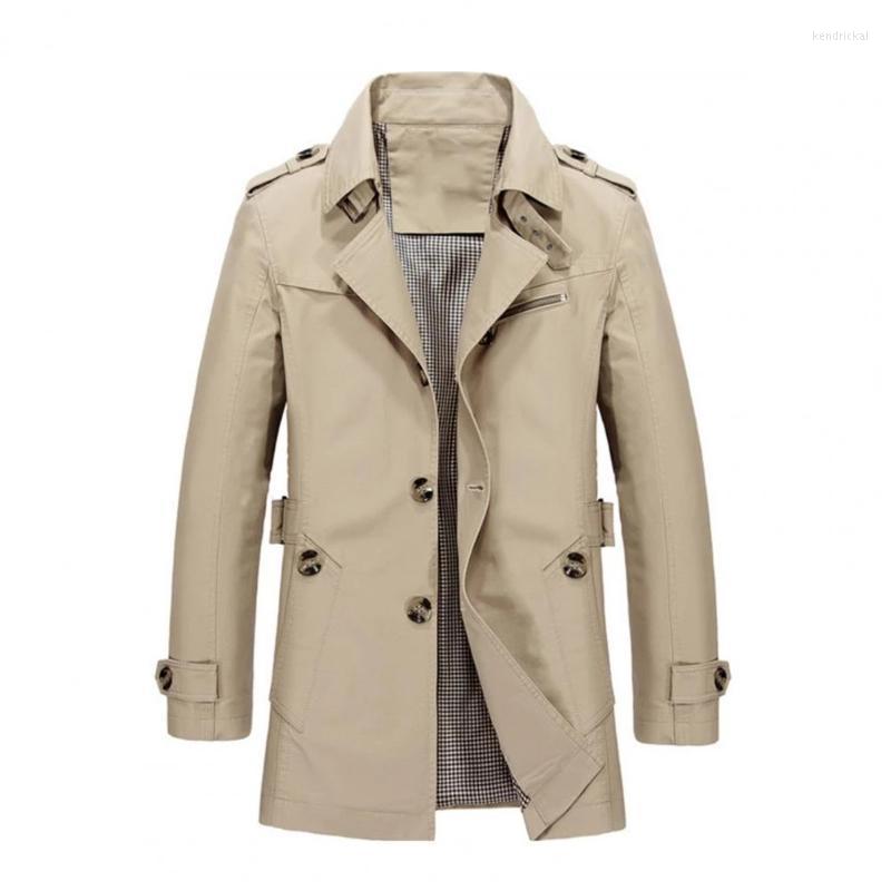 Men' Trench Coats Men' Solid Color Coat Single Breasted Lapel Windbreaker Jacket Business Casual Autumn And Winter JacketMen' Kend22, Black
Men' Trench Coats Men' Solid Color Coat Single Breasted Lapel Windbreaker Jacket Business Casual Autumn And Winter JacketMen' Kend22, Black