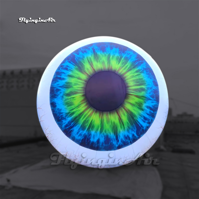 2m-6m Outdoor Luminous Large Inflatable Eyeball Balloon For Carnival Stage And Halloween Decoration