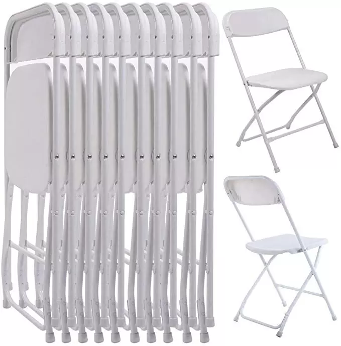 Set of4 Plastic Folding Chairs Wedding Party Event Chair Commercial White Chairs For Home Garden Use
Set of4 Plastic Folding Chairs Wedding Party Event Chair Commercial White Chairs For Home Garden Use