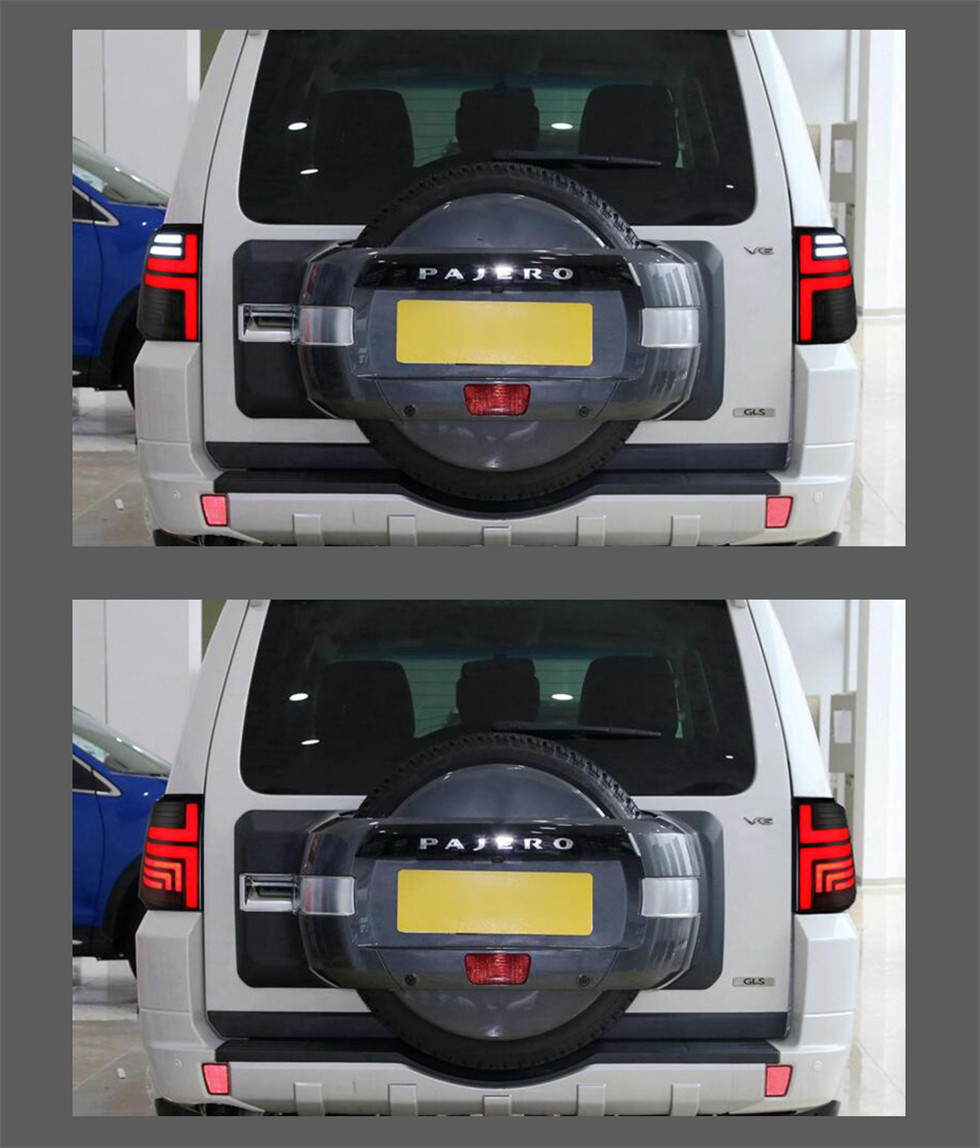 Car Tail Lights For Pajero V93 V97 LED Tail Light 2006-20 Mitsubishi DRL Rear Fog Brake Turn Signal Lamp Auto Accessories