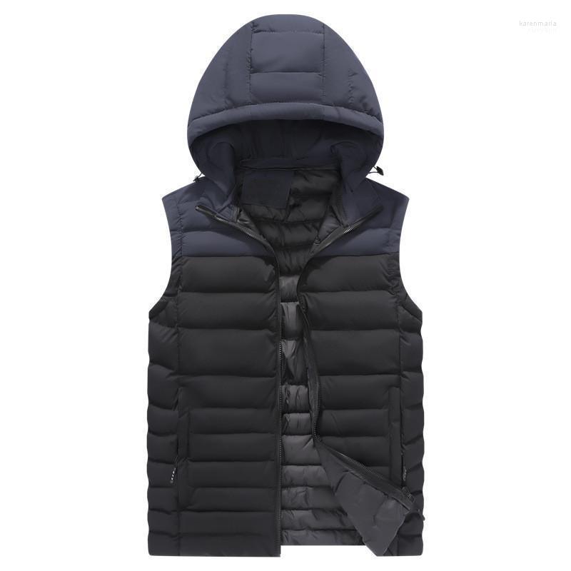 Men's Down & Parkas Men Cotton-padded Jacket Vest Panelled Hoodies Solid Color Warm Sleeveless Plus Size Casual Autumn Winter Coats Male Kar
Men's Down & Parkas Men Cotton-padded Jacket Vest Panelled Hoodies Solid Color Warm Sleeveless Plus Size Casual Autumn Winter Coats Male Kar