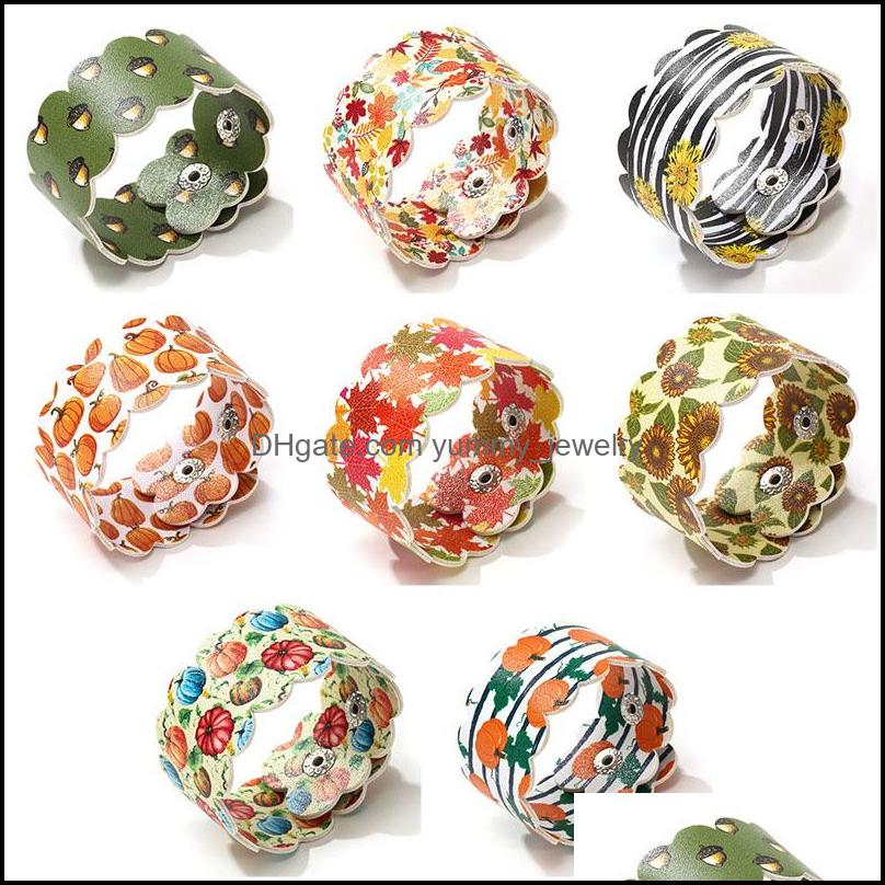 Cuff Bracelets Jewelry Fashion Statement Women Ethnic Lovely Sunflower Pumpkin Daisy Printed Leather Bracelet Personality Adjustable Wide Dr
Cuff Bracelets Jewelry Fashion Statement Women Ethnic Lovely Sunflower Pumpkin Daisy Printed Leather Bracelet Personality Adjustable Wide Dr