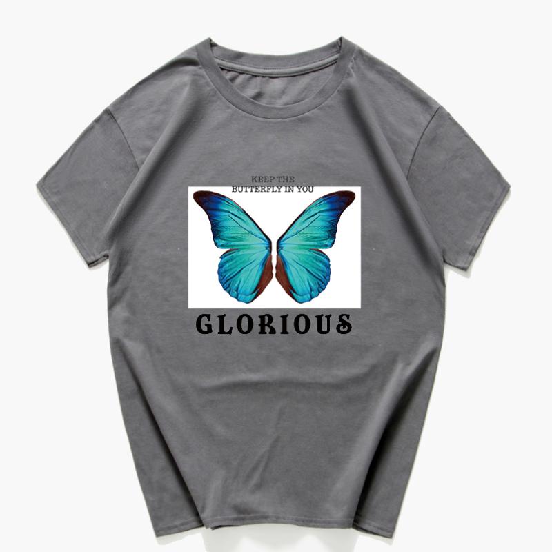 Men's T-Shirts Keep The Butterfly In You Fashion Cotton Graphic T Shirt Men Summer T-shirt Loose Streetwear 130kg Can Wear Plus Size Tops, Black 
Men's T-Shirts Keep The Butterfly In You Fashion Cotton Graphic T Shirt Men Summer T-shirt Loose Streetwear 130kg Can Wear Plus Size Tops, Black