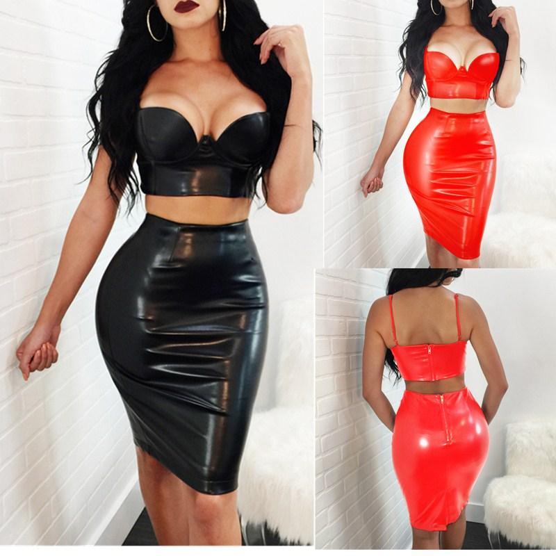 Casual Dresses Sexy PU Leather Bandage Women Two Piece Set Bodycon Spaghetti Strap Party Dress V Neck Vestidos Summer ClubwearCasual, Black
Casual Dresses Sexy PU Leather Bandage Women Two Piece Set Bodycon Spaghetti Strap Party Dress V Neck Vestidos Summer ClubwearCasual, Black