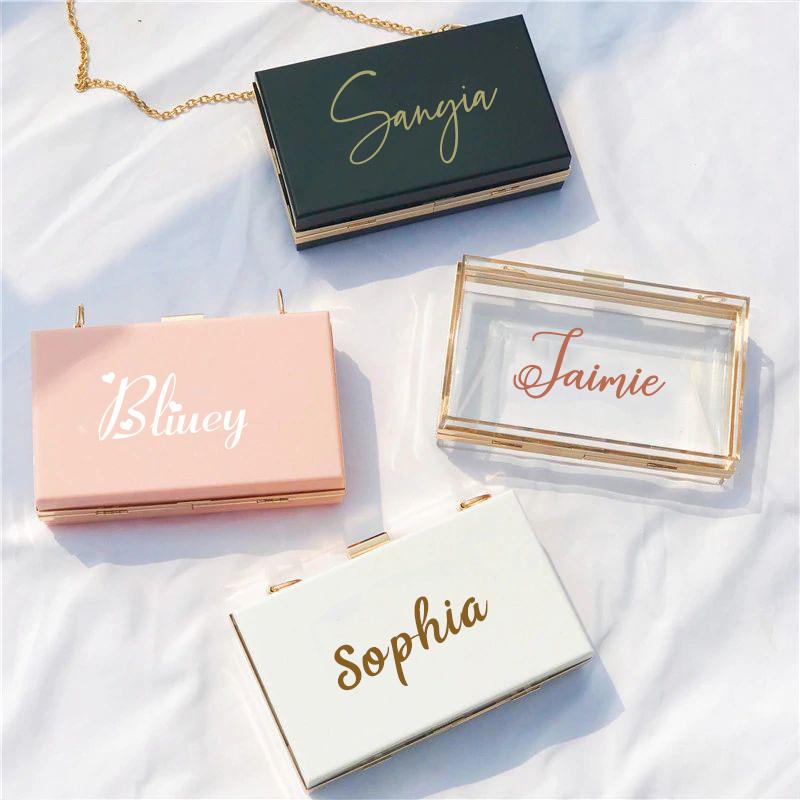 Party Decoration Personalized Acrylic Clutch Bag Wedding Gift Mini Chain Diagonal Bags Anniversaire Gifts For Guests
Party Decoration Personalized Acrylic Clutch Bag Wedding Gift Mini Chain Diagonal Bags Anniversaire Gifts For Guests