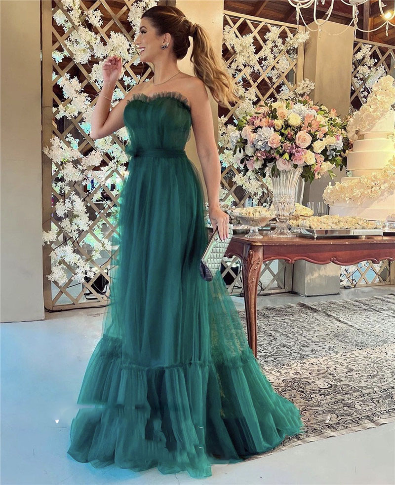 Simple Green Tulle Prom Dresses Sweetheart Sash Tiered Skirt Vintag Formal Evening Gowns Arabic Women Plus Size, Chocolate
Simple Green Tulle Prom Dresses Sweetheart Sash Tiered Skirt Vintag Formal Evening Gowns Arabic Women Plus Size, Chocolate