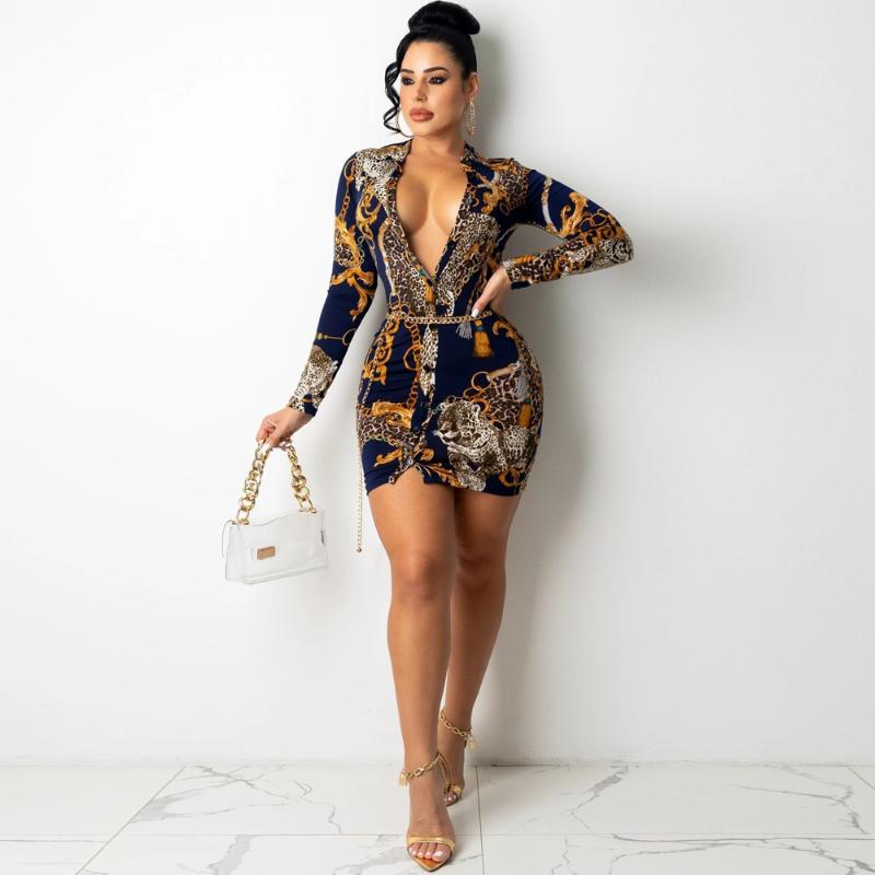 Casual Dresses Cheetah Leopard Print Vintage Shirt For Women Turn Down Collar Long Sleeve Skinny Dress Sexy Single Breasted Vestidos, Multi
Casual Dresses Cheetah Leopard Print Vintage Shirt For Women Turn Down Collar Long Sleeve Skinny Dress Sexy Single Breasted Vestidos, Multi