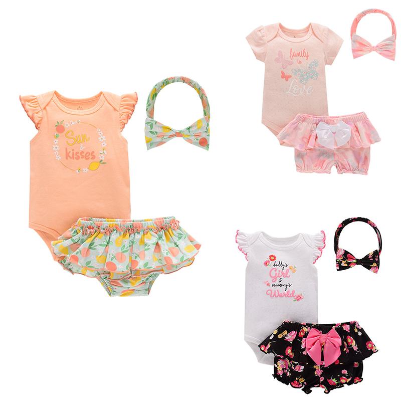 Clothing Sets Baby Girls Short Sleeve Bodysuit Shorts Bow Headband Born Summer Clothes Princes GiftClothing
Clothing Sets Baby Girls Short Sleeve Bodysuit Shorts Bow Headband Born Summer Clothes Princes GiftClothing