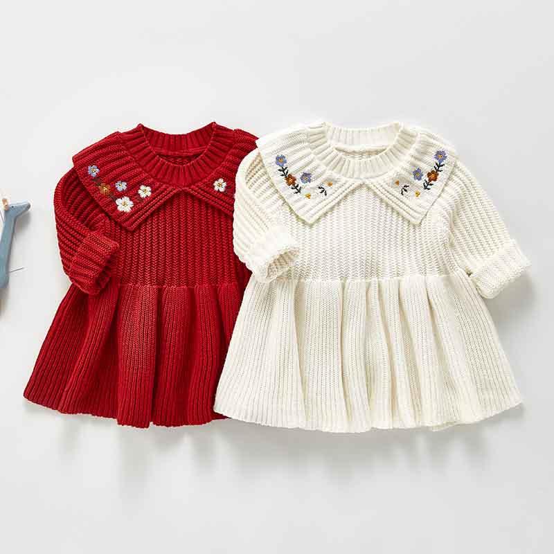 Girl's Dresses Autumn Baby Girl Knit Dress Princess Embroidered Warm Oddler Cotton Clothing, Red;yellow
Girl's Dresses Autumn Baby Girl Knit Dress Princess Embroidered Warm Oddler Cotton Clothing, Red;yellow