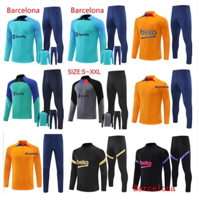 ANSU FATI Camisetas de football TRACKSUIT kit 2022/23 Barcelonas men and kids barca adult boys LEWANDOWSKI F. DE JONG TRAINING SUIT jacket chandal futbol survetement, 13