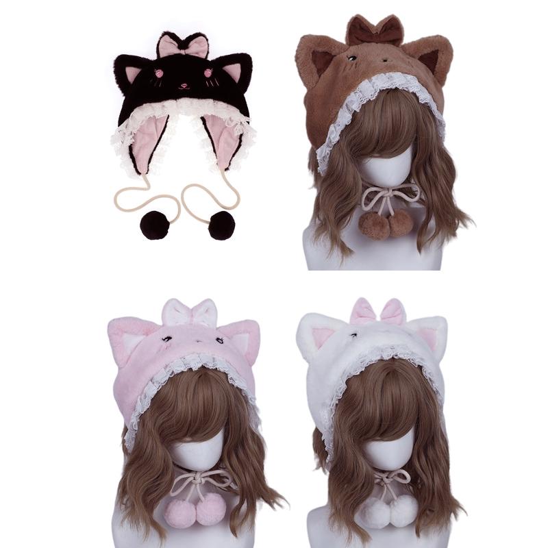 Berets Elegant Lolita Kitten Hat Classy Ear Show Face Small Plush For Winter Daily Wear Street Strolling 101A, White
Berets Elegant Lolita Kitten Hat Classy Ear Show Face Small Plush For Winter Daily Wear Street Strolling 101A, White