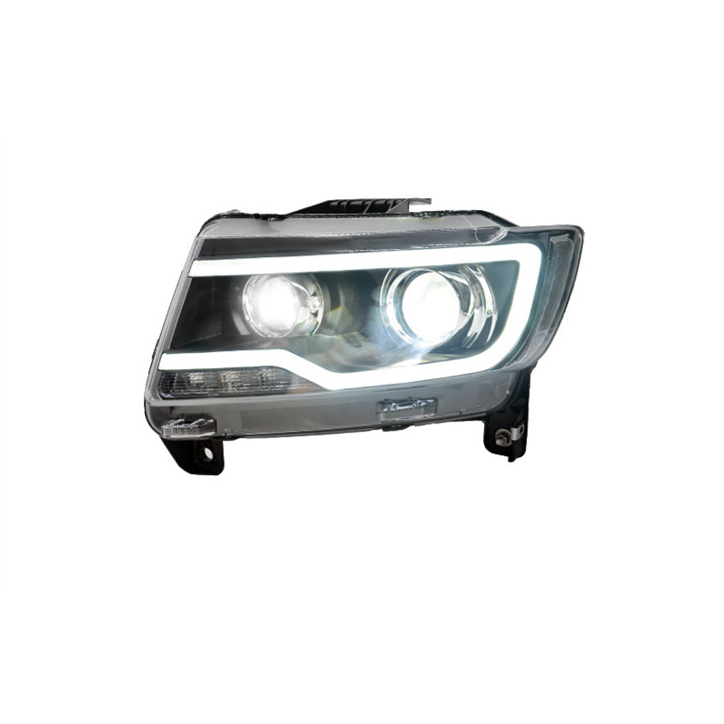 Bifocal Lens front lamp For Jeep Compass LED Headlights 2011-16 Car LED Headlight Streamer Turn Signal High Beam Lights