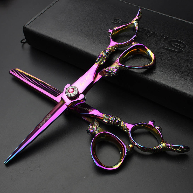 Professional Hairdressing Scissors Sharonds 5.5/6/7/7.5/8 Inch Barbershop Japan 440c Tools Shaver 220317