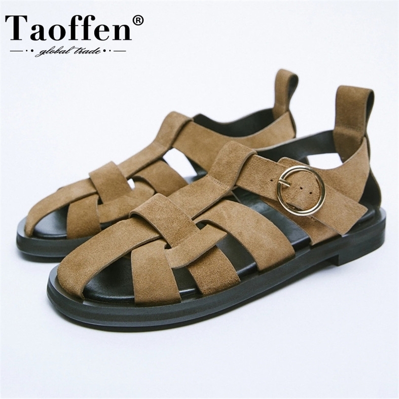 Taoffen Sandal Wanita Baru Kulit Asli Sepatu Musim Panas Ins Roma Modis Liburan Harian Ukuran 3442 220611, Khaki
Taoffen Sandal Wanita Baru Kulit Asli Sepatu Musim Panas Ins Roma Modis Liburan Harian Ukuran 3442 220611, Khaki